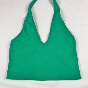 Ambiance Vibrant Green Halter Crop Top bra size M/L